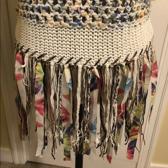 Adore Multicolour Fringe Knit Vest Size Small - Picture 4 of 6